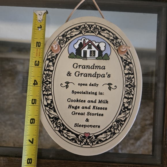 Trinity Pottery Grandma & Grandpa's Motto Hanging Plaque - Picture 4 of 6